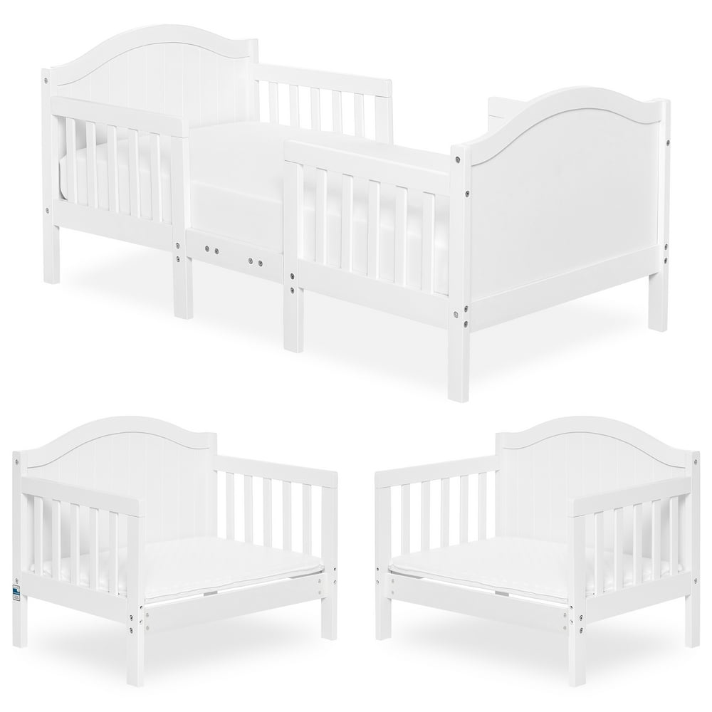 Dream On Me Portland 3 in 1 Convertible Toddler Bed, White Walmart