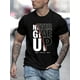 thumbnail image 1 of Camisetas de manga corta con estampado "Never Give Up" para hombre, cómodas y casuales, con cuello redondo elástico, ideales para actividades al aire libre, para adultos, hombres, mujeres, adolescente, 1 of 7