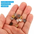 thumbnail image 4 of Uxcell Flower Bead Caps, 100Pcs 10x4mm Hollow Metal Spacer Bead End Caps Silver Tone, 4 of 6