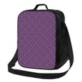 thumbnail image 1 of Fotbe Retro Florals Purple Lonchera Bolsa de Almuerzo para Hombres y Mujeres, Lonchera de Gran Capacidad, Bolsa de Almuerzo Reutilizable, Bolsa Térmica Aislante, 1 of 7