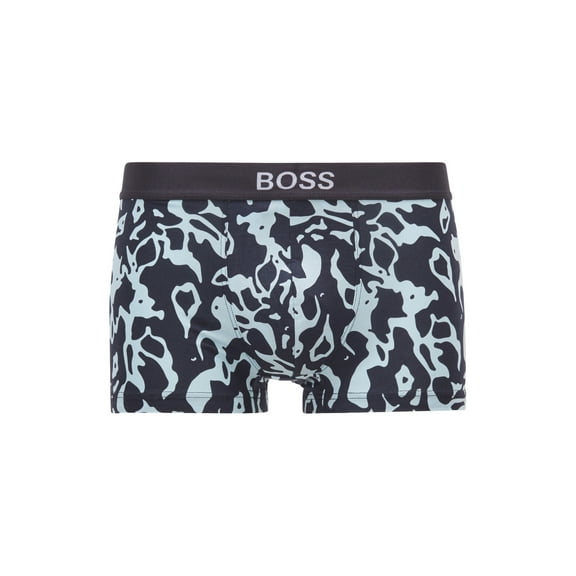 Boss Men's Regular-rise trunks in stretch Lyocell with logo motif