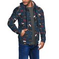thumbnail image 2 of Kdxio Christmas Dachshund Print Men Hoodies Casual Hoodies for Men with Zip Pockets Full Zip Long Sleeve Sweatshirt Sports Hooded Jacket-Medium, 2 of 5