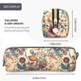 thumbnail image 3 of Disketp Floral With Birds And Fantasy Flowers Estuche de Lápices de Cuero con Cierre, Estuche Compacto para Papelería, Bolígrafos y Accesorios Pequeños, 3 of 7