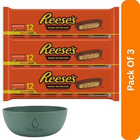 Reese’s Snack Size Bars – Milk Chocolate Peanut Butter Cups, 12-Pack, 3PK (6.6 oz)