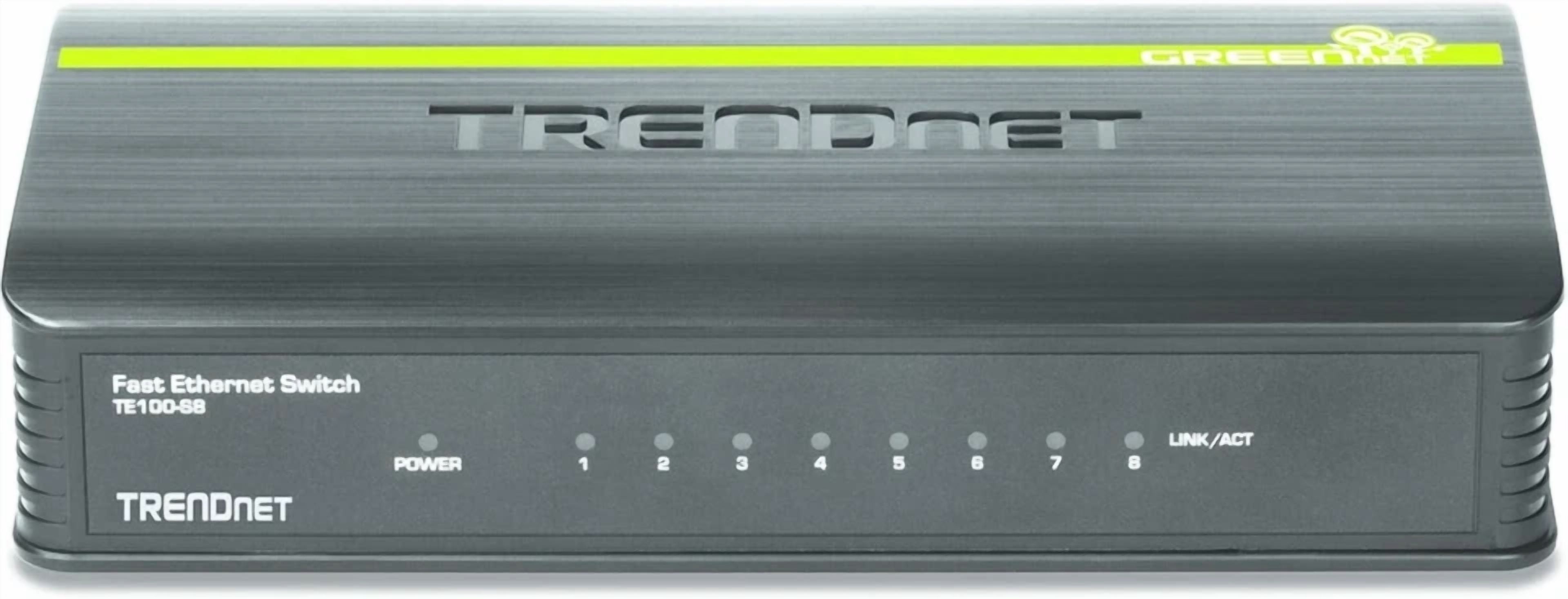 CRESTIN- Trendnet Te100-S8 8-Port 10100Mbps Network Ethernet Desktop Switch