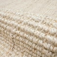 thumbnail image 4 of Hauteloom Senneterre Handwoven Solid Sea Grass Bleached Jute Rug - Natural Fiber Area Rug - Natural Fringe Tassel - Rattan Wicker Look Carpet - Beige, Cream - 3' x 5', 4 of 6