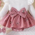 thumbnail image 4 of Gerichy Newborn Baby Girl Clothes Smocked Bubble Romper Dress + Socks + Headband Cute Fall Winter Baby Girls Clothing 0-12 Months, 4 of 4