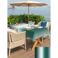 thumbnail image 5 of Outdoor Tablecloth with Umbrella Hole for Patio/Picnic/Party/Camping, Turquoise Ombre Waterproof Table Cloth Rectangle Table Cover Washable, Abstract Modern Art Aesthetics (60"x 84"), 5 of 8