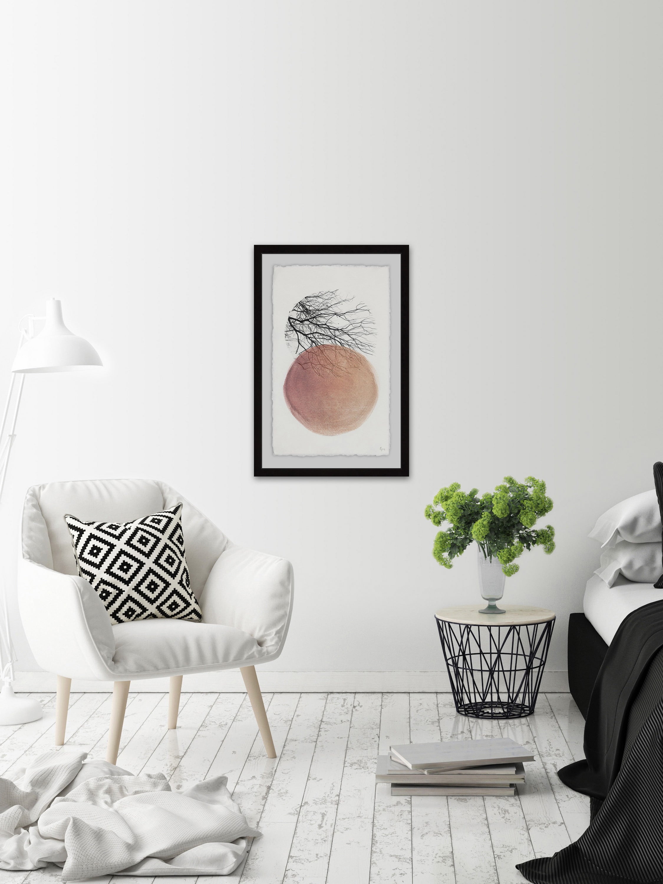 Tree in Isolation Framed Painting Print