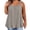 Gray, variant on Plus Size Casual Camisole for Women Loose Crew Neck Short Sleeve Blouse with Pockets Flowy Sheer Top Summer Beach Vacation Party, Red 4XL