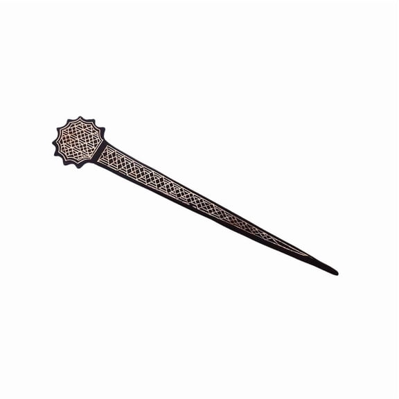 Black Bookmark - Bidri Art - Silver Inlay Work