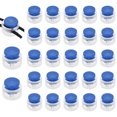 thumbnail image 1 of Uxcell 25 Pcs Bloqueo de Cuerda de Plástico de Primavera, Deslizadores de Doble Orificio, Clip de Parada Redonda, Acelerador, Transparente + Azul, 1 of 7