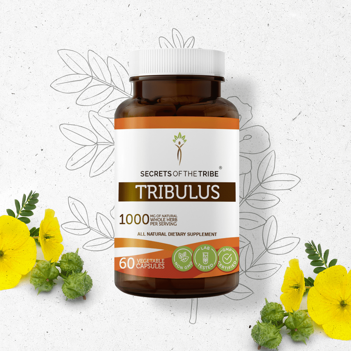 Secrets of the Tribe Tribulus 60 Capsules, 500 mg, Organic Tribulus