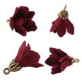 thumbnail image 3 of 10pcs de de de La Tela para El Colgante Del Teléfono Móvil Del Llavero - Rojo, Individual Fernando flores de tela para manualidades, 3 of 8