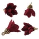 thumbnail image 3 of Borla de Flores de 27 Mm para Llavero, de Borlas de Flores de Tela para Teléfono Móvil rojo, 3 of 8
