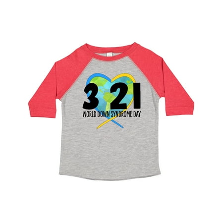 

Inktastic 3 21 World Down Syndrome Day Heart Shaped Earth Boys or Girls Toddler T-Shirt