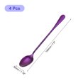 thumbnail image 2 of 4Pack Long Handle Spoon, 7.5" Stainless Steel Ice Cream Spoon Cocktail Stirring Spoons for Mixing(Purple), 2 of 6