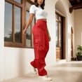 thumbnail image 2 of Kcolen Cargo Pants Women Baggy Streetwear Y2k Casual Baggy Trousers with Pockets Classic Fit Woman Trendy Casual Business Work Travel Pants, 2 of 6