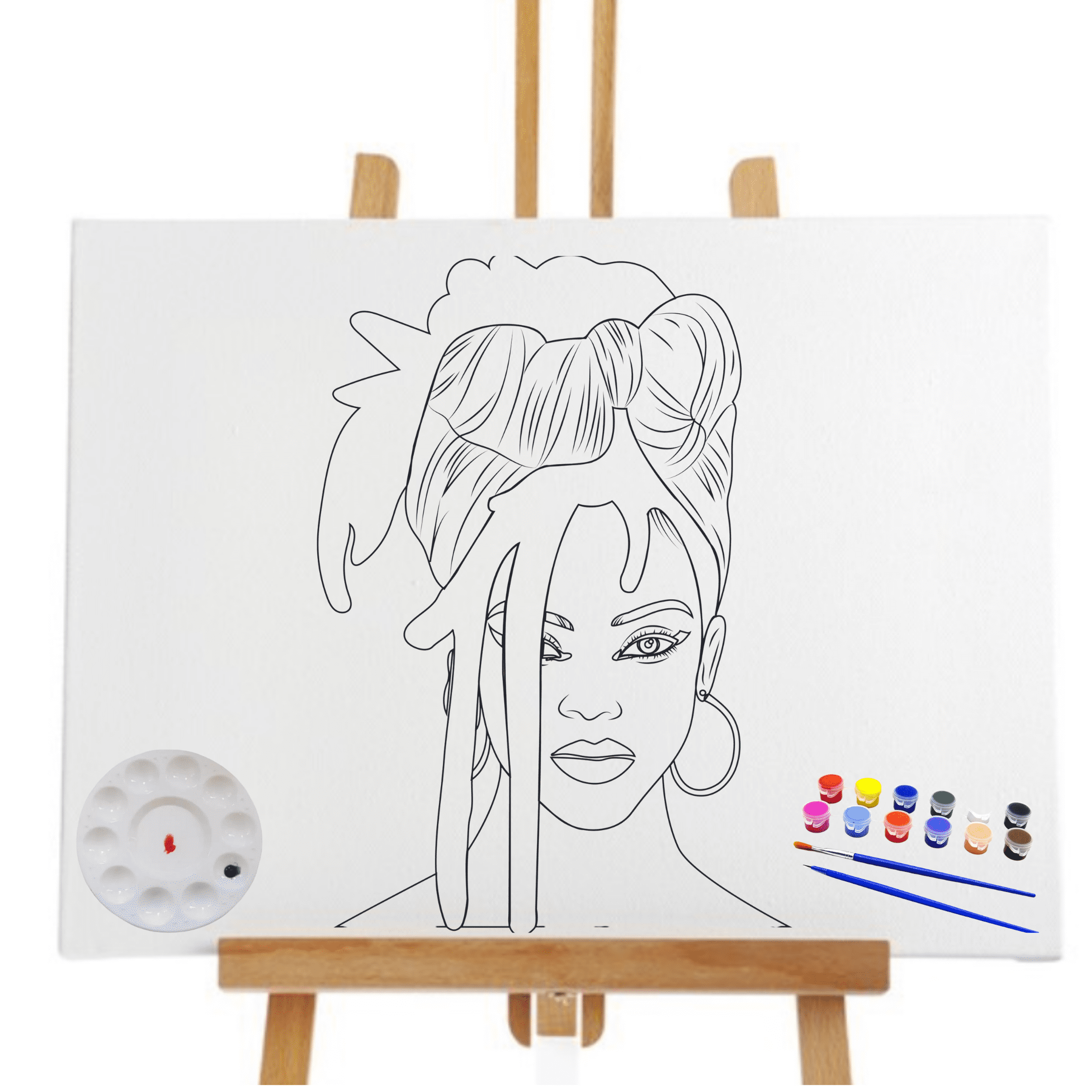 Pre Drawn Canvas Rhi Dreads 8X10