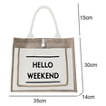 thumbnail image 2 of New canvas cotton hemp color bump Tote bag trend one shoulder handbag bag, 2 of 6