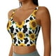 thumbnail image 2 of Balery Cute Cow Print Sunflower B Sujetadores deportivos con espalda cruzada para mujer, acolchados, sin costuras, de alto impacto, ideales para yoga, gimnasio, entrenamiento y fitness.-Large, 2 of 8