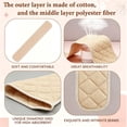 thumbnail image 3 of 3Pcs Absorbent Under Breast Sweat Liners 18.11x 3.15 Inch Cotton Sweat Liners for Women and Men Under Bust Protection(Brown), 3 of 6