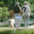 thumbnail image 4 of Muleta plegable con asiento antideslizante, soporta hasta 260 kg, fabricada en acero inoxidable. Redondo Gris, 4 of 8