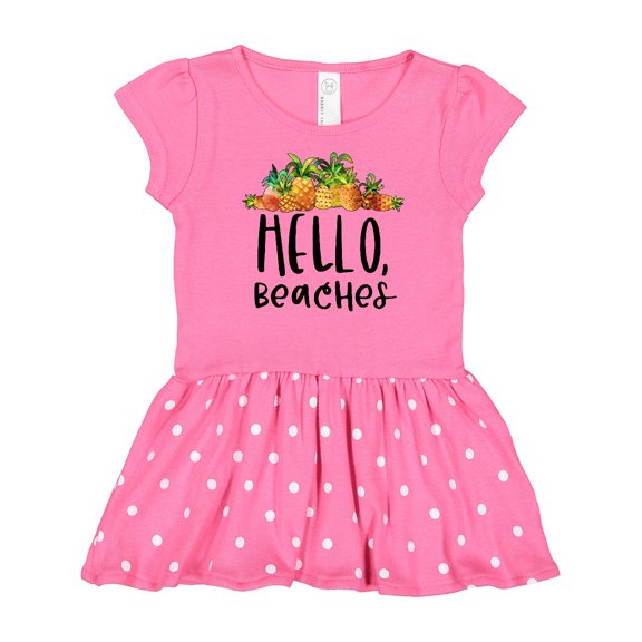 Inktastic Hello, Beaches Group of Pineapples Gift Baby Girl Dress