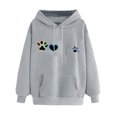 thumbnail image 2 of PNTUTB Women's Print Winter Hoodie Pullover Fashion Round Neck Long Sleeved Comfortable Sweatshirt, 2 of 6