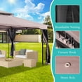 Gartooo 10' x 12' Patio Gazebo Outdoor, Double Roof Outdoor Gazebo with