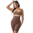 thumbnail image 6 of Athlemo Women's Tummy Control Shorts Shapewear High Waist Body Shaper Thigh Slimmer Panties(Brown Small), 6 of 7
