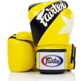 thumbnail image 1 of Guantes de boxeo Fairtex BGV1 para entrenamiento de muay thai, 240 ml, color amarillo, 1 of 5