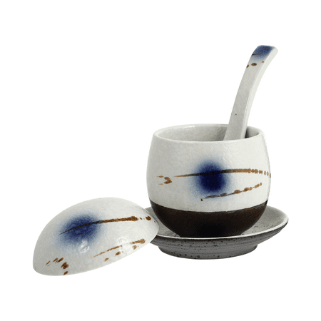 

1 Set Japanese Style Ceramic Bowl Creative Underglaze Steamed Egg Bowl