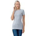 thumbnail image 2 of Simply Fashion Basic Crewneck Short Sleeve T-Shirts - Stretch Cotton Spandex,Hgrey,Small, 2 of 5
