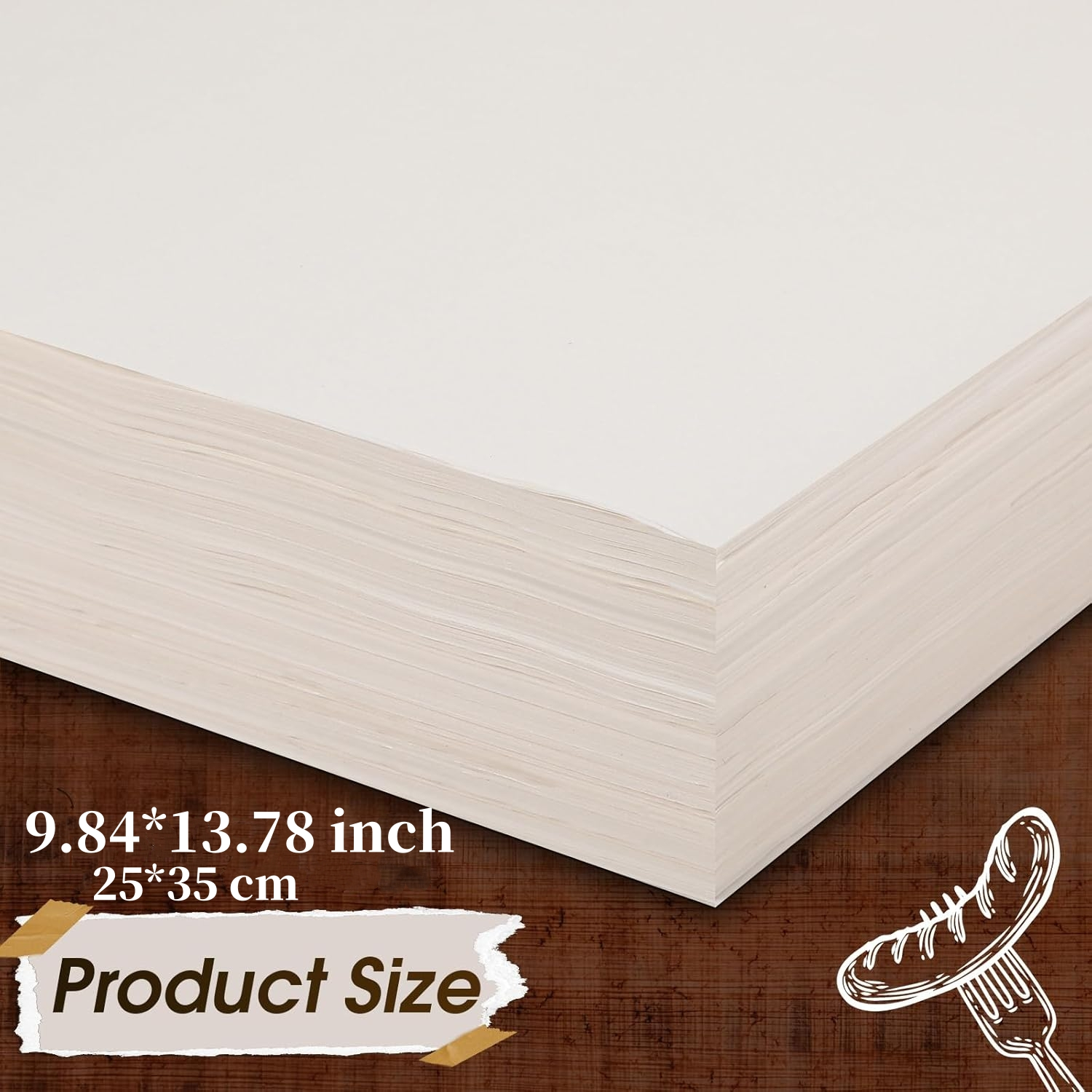 100 Pcs Deli Paper Sheets Proof Deli Wrappers White Parchment Paper Food Basket Paper Liners Food Wrapping Paper Sheets for Cookies Microwave Oven Picnic BBQ,White,10x14 inch,Topboutique
