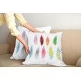 thumbnail image 2 of Ambesonne Feather Throw Pillow Cover 2 Pack, Bohemian Colorful Fluff, 24", Multicolor, 2 of 5
