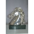 thumbnail image 2 of Nifao Horse Bust Silver Finished Statue – Home Decor Sculpture, 16"L x 7"W x 20"H, 2 of 9