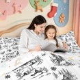 thumbnail image 5 of Manfei Kawaii Animals 7-Piece Twin Bedding,Traditional Christmas Candy Cane Bedding Comforter Set,Xmas Reversible, 5 of 7