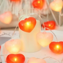 KCEHTA Valentines Day Decor 4.92 FT 10 LED Valentine's Day Lights, Valentine's Day Red Heart String Lights, Battery Operated Heart Fairy Lights for Wedding Party Valentine's Day Decorations