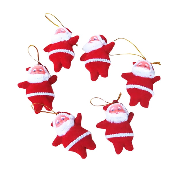 Gibobby Adornos Muñeco de nieve Regalo Santa Decoraciones 12pc Navidad Hang Doll Home Decor(Multicolor,Rede)