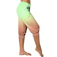 thumbnail image 6 of CLOISE Capris Pants for Women Active Stretch Capris Joggers With Pockets Soft Elastic Waist Running Petite Capri Sweatpants Pull On Capri Lounge Pants Gradient Color Casual Yoga Capris Green, 6 of 6