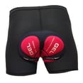 thumbnail image 4 of Pantalones Cortos Acolchados de Algodón para Ciclismo, Medio Pantalón Acolchado para Bicicleta con Cojín de Gel , Negro, Rojo 3XL, 4 of 8
