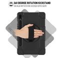thumbnail image 2 of SOATUTO for Samsung S8 / Galaxy S7 11 inch Tab Case with S Pen Holder Kickstand Shoulder Hand Strap Hybrid Kids Friendly Cover For Samsung Galaxy S8 X700 X706 2022 / S7 T870 T875 2020 - Black+Black, 2 of 6