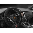 thumbnail image 2 of Fluffy Steering Wheel Cover Soft, Short Plush Black Steering Wheel Cover for Men and Women with Universal 14.5-15 Inch, 2 of 7