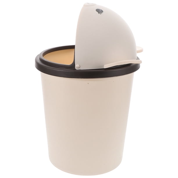 Bote de Basura de Gran Capacidad con Tapa abatible Lindo cesto de Basura en Forma de Oso para baño, Cocina, Dormitorio, Sala de Estar, Oficina 10L