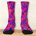thumbnail image 2 of Compression Socks for Women Cute Animal Knitted Mid Calf Soft Comfort Mens Socks Blue One Size, 2 of 7