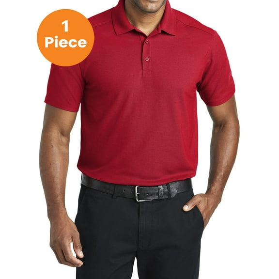Port Authority K600 EZPerformance Pique Polo, Apple Red, 4XL, Mens Polo Shirts