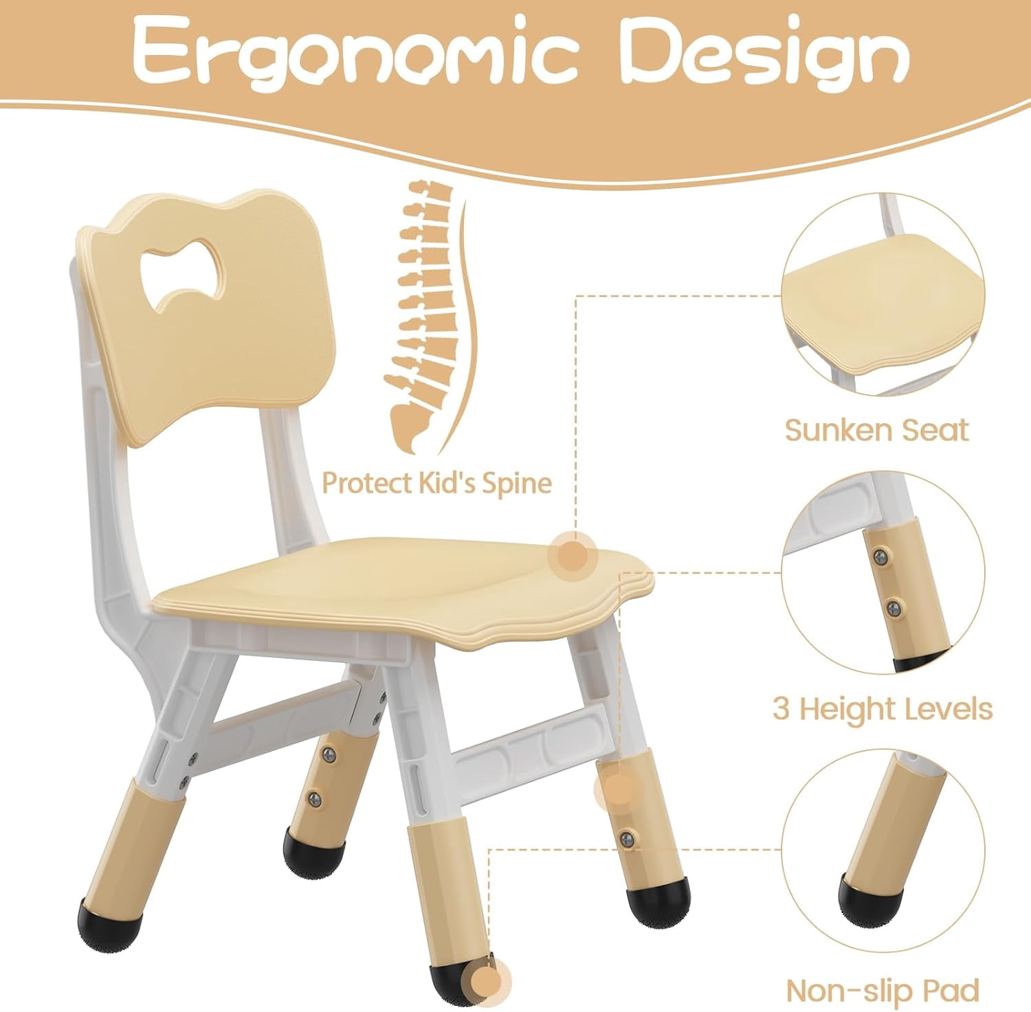 Eastvita Kids Table & 2 Chairs Set H Adj With Graffiti Desktop 4 In 1 Children Activity Table 23.6 By 23.6 By 19 in Durable Safe Materials Rounded Corners For Ages 2 To 10 Playroom Classroo