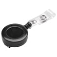 thumbnail image 2 of 3 Pcs Badge Holder Retractable Reel YOYO Clip Snap Button ID Card Key Black, 2 of 8