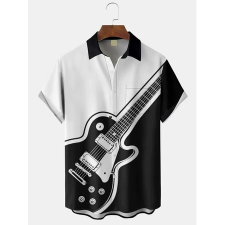 

MLFU Mens Kids Music and Arts Festival Collared T-Shirts with Breast Pocket Summer Costume Plus Size Men
